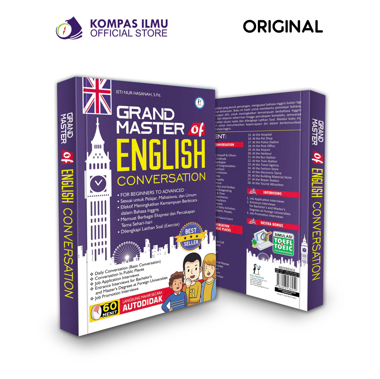 Buku Grand Master Premiere TOEFL TOEIC ITP iBT CBT PBT Standar ETS - Grammar - Conversation - IELTS