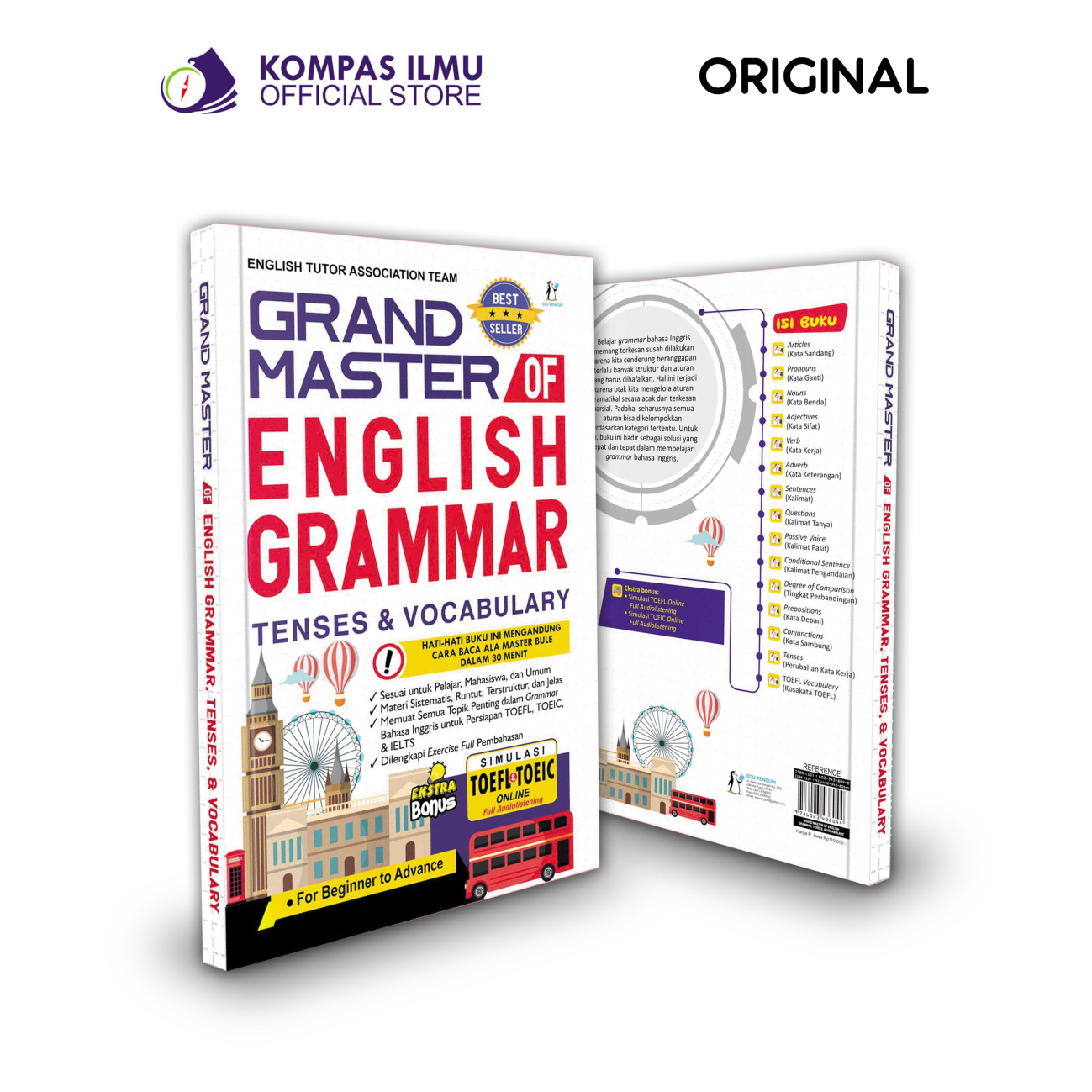 Buku Grand Master Premiere TOEFL TOEIC ITP iBT CBT PBT Standar ETS - Grammar - Conversation - IELTS