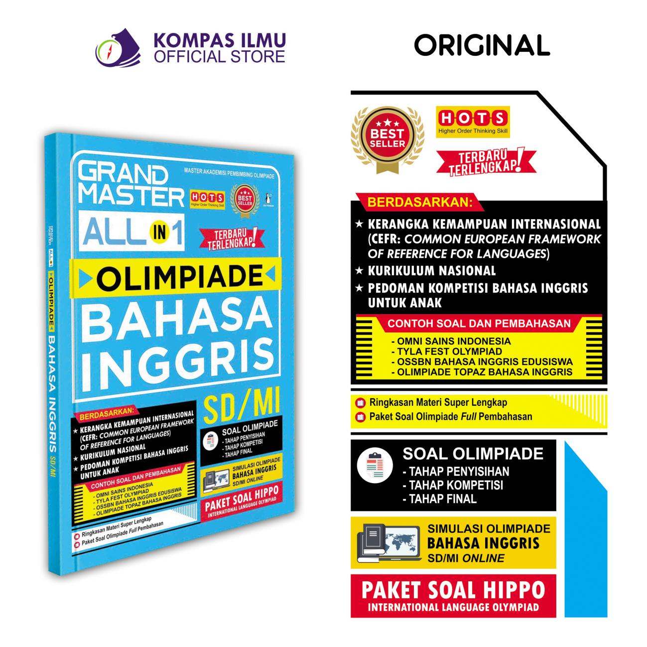 Buku OSN Terbaru New Grand Master OSN Bahasa Inggris SD MI - Bank Soal Olimpiade
