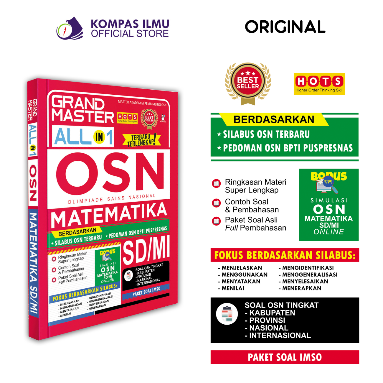 Buku OSN Terbaru New Grand Master OSN Matematika SD MI - Bank Soal Olimpiade