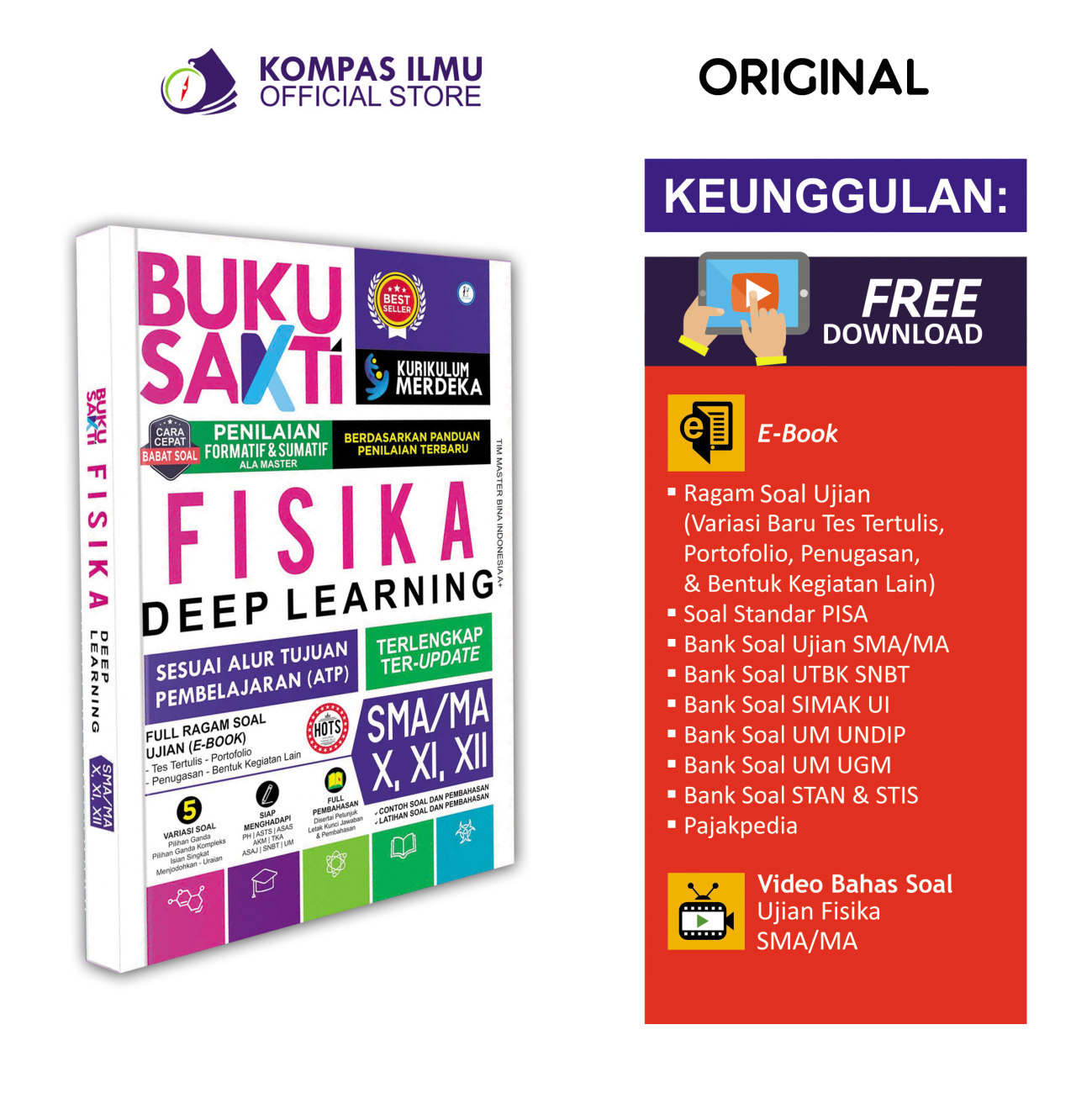 Buku Kurikulum Merdeka Sakti Matematika / Fisika / Kelompok MIPA / IPS / Rangkuman Super SMA/MA