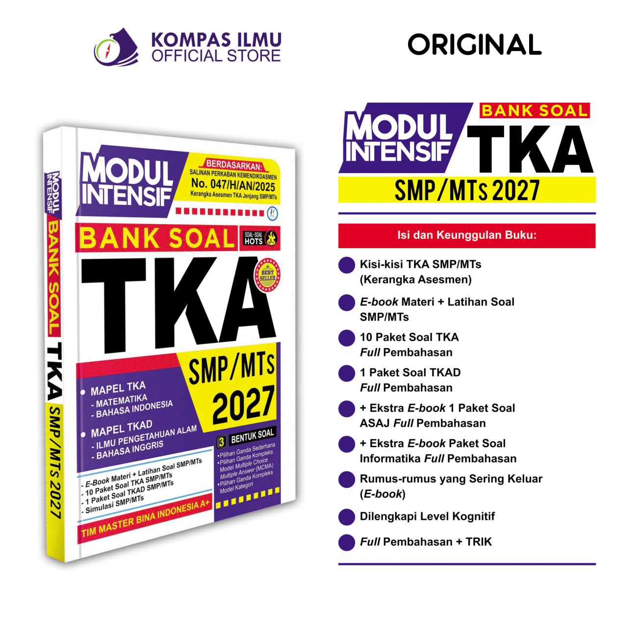 Buku Modul Intensif Bank Soal TKA SMP MTs 2027 Kisi-kisi TKA Terbaru UN ASAJ US [1]