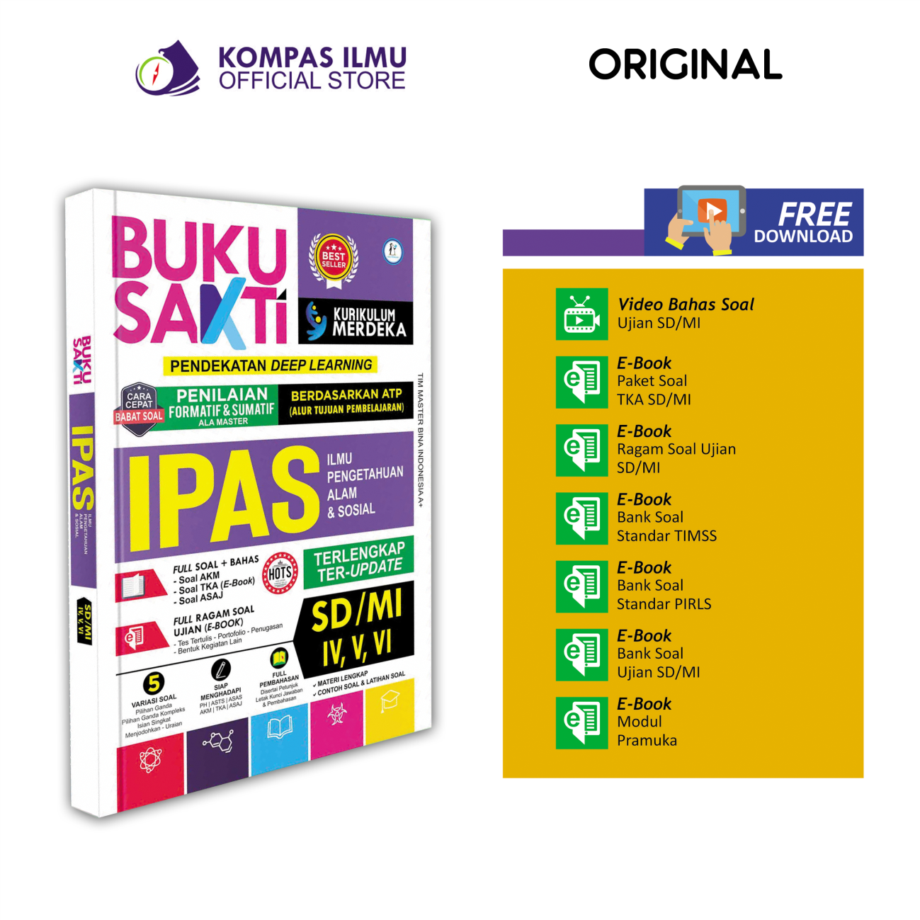 Buku Sakti Kurikulum Merdeka Bank Soal SD MI Matematika IPAS Koding Deep Learning Sumatif