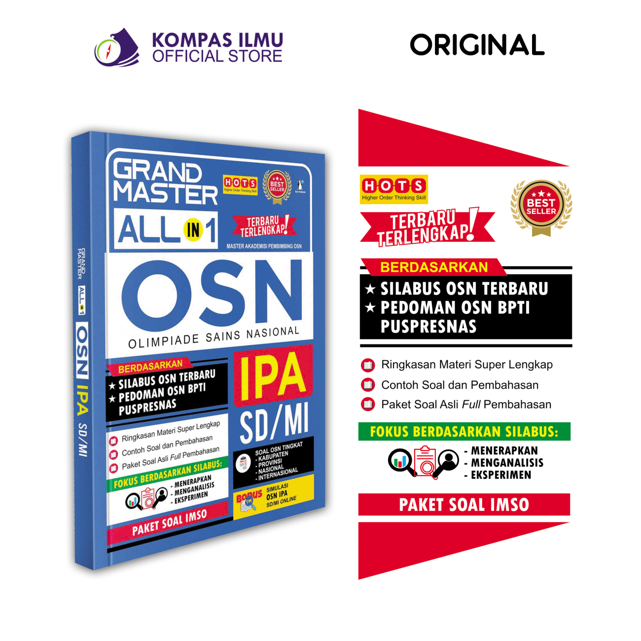 Buku OSN Terbaru Grand Master OSN IPA SD MI - Bank Soal Olimpiade