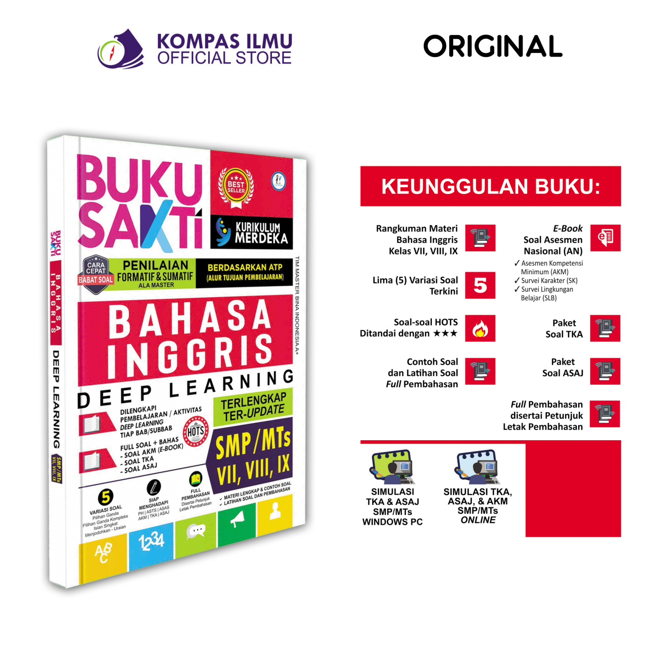 Buku Sakti Kurikulum Merdeka Bank Soal Bahasa Inggris SMP MTS