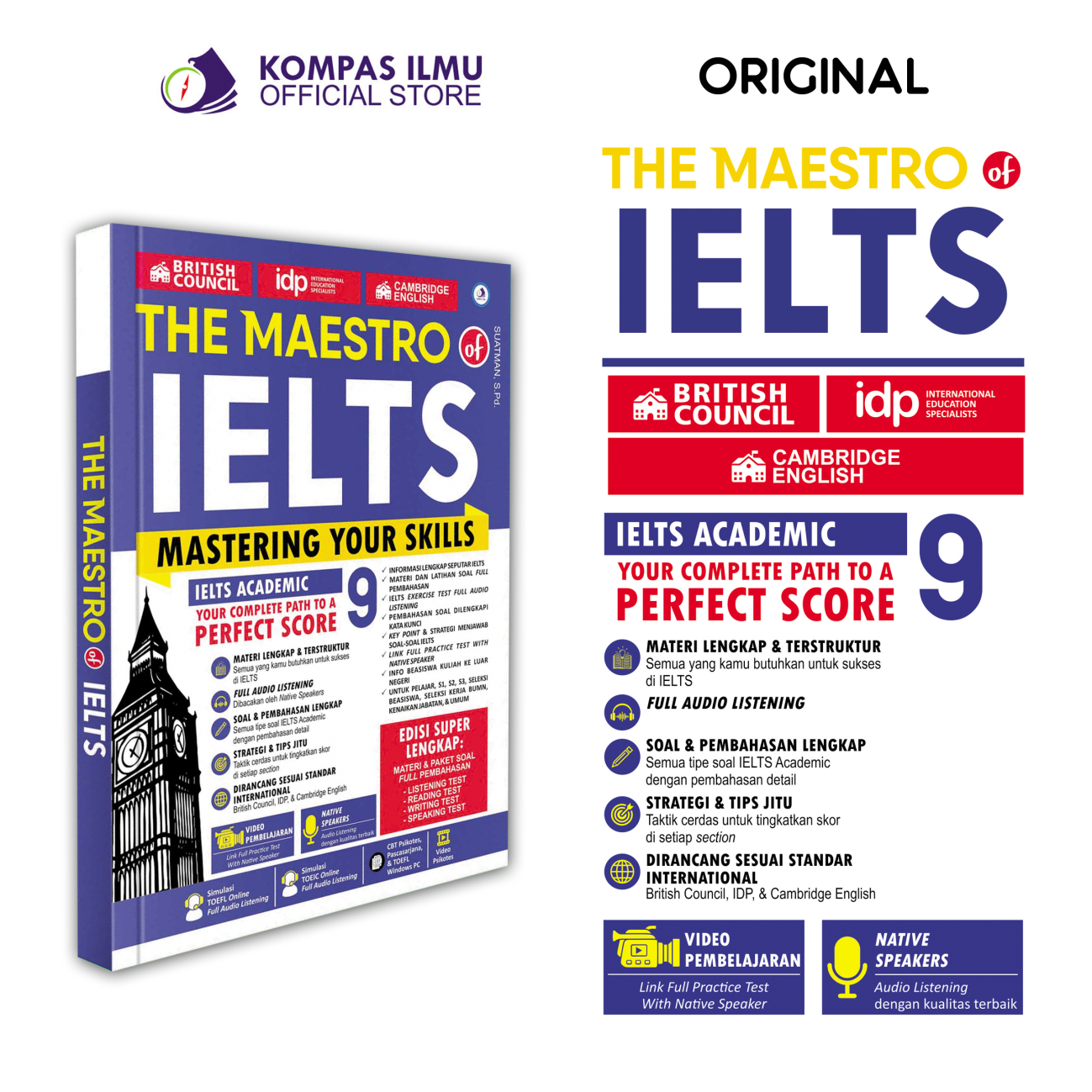 Buku IELTS The Maestro of IELTS Mastering Your Skills Full Audio Listening Native Speakers