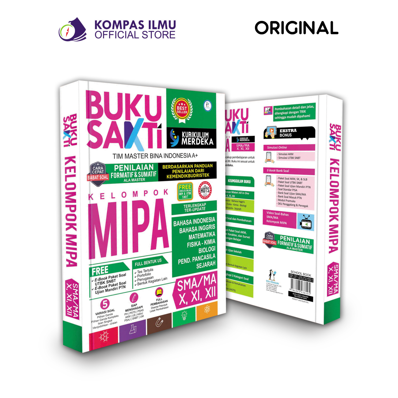 Buku Kurikulum Merdeka Buku Sakti Bank Soal MIPA Fisika Matematika KELOMPOK MIPA / IPS SMA / MA