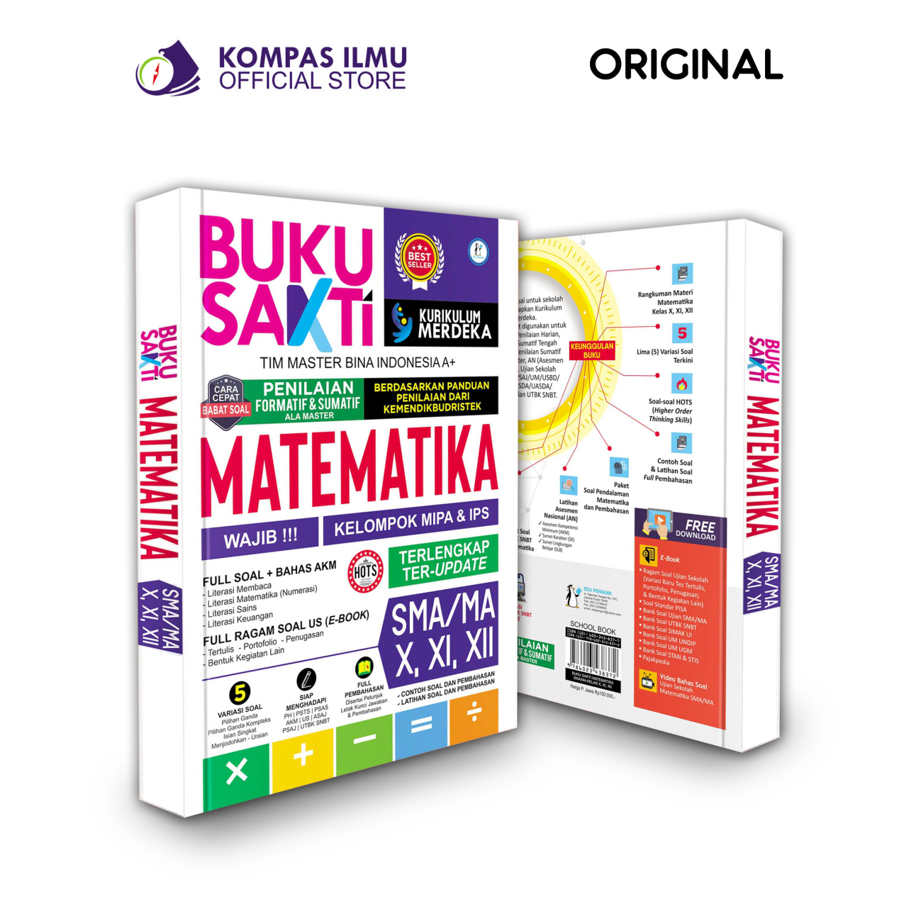 Buku Kurikulum Merdeka Buku Sakti Bank Soal MIPA Fisika Matematika KELOMPOK MIPA / IPS SMA / MA