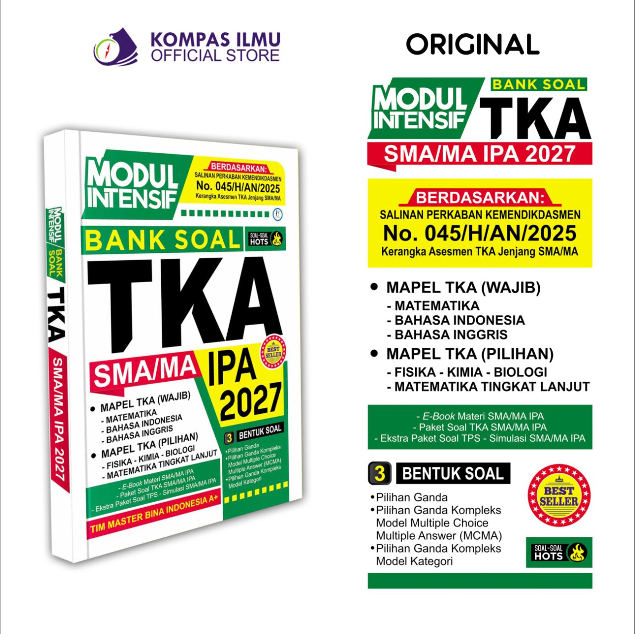 Buku Bank Soal Modul Intensif TKA (UN) + ASAJ (US) SMA MA IPA IPS 2027 Ujian Sekolah [1]