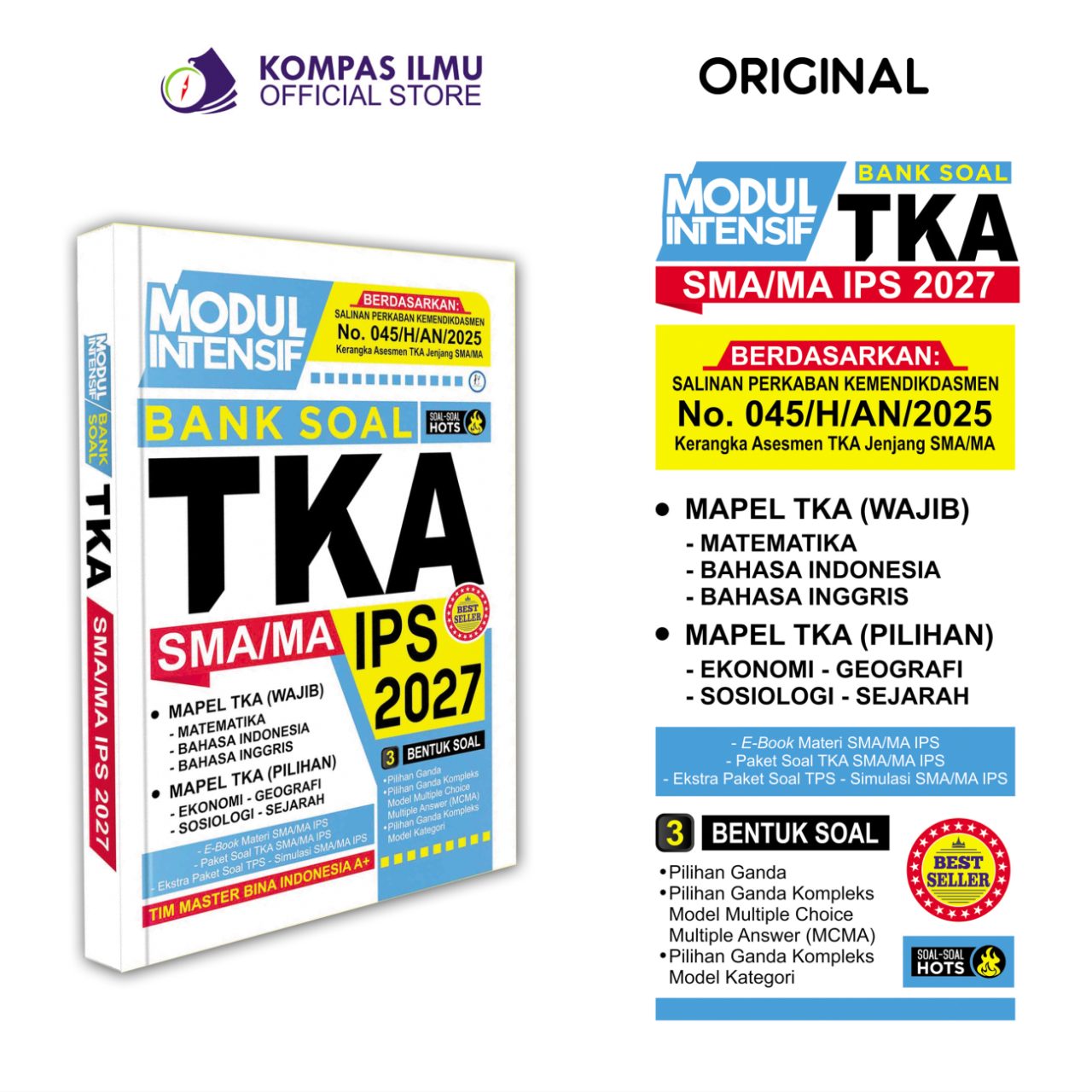 Buku Bank Soal Modul Intensif TKA (UN) + ASAJ (US) SMA MA IPA IPS 2027 Ujian Sekolah [1]