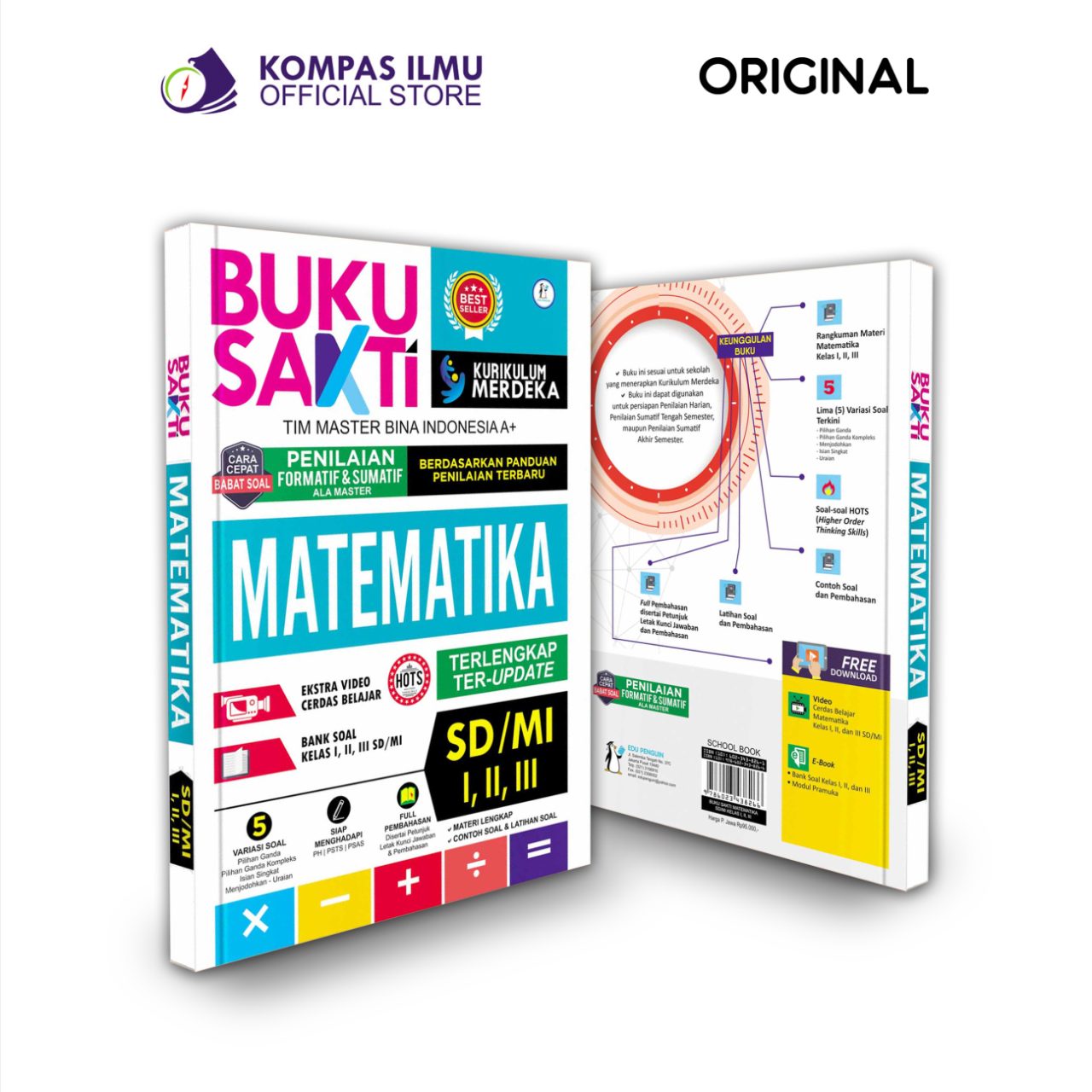 Buku Sakti Matematika SD MI Kelas 1, 2, 3 Kurikulum Merdeka - Rumus Matematika SD MI