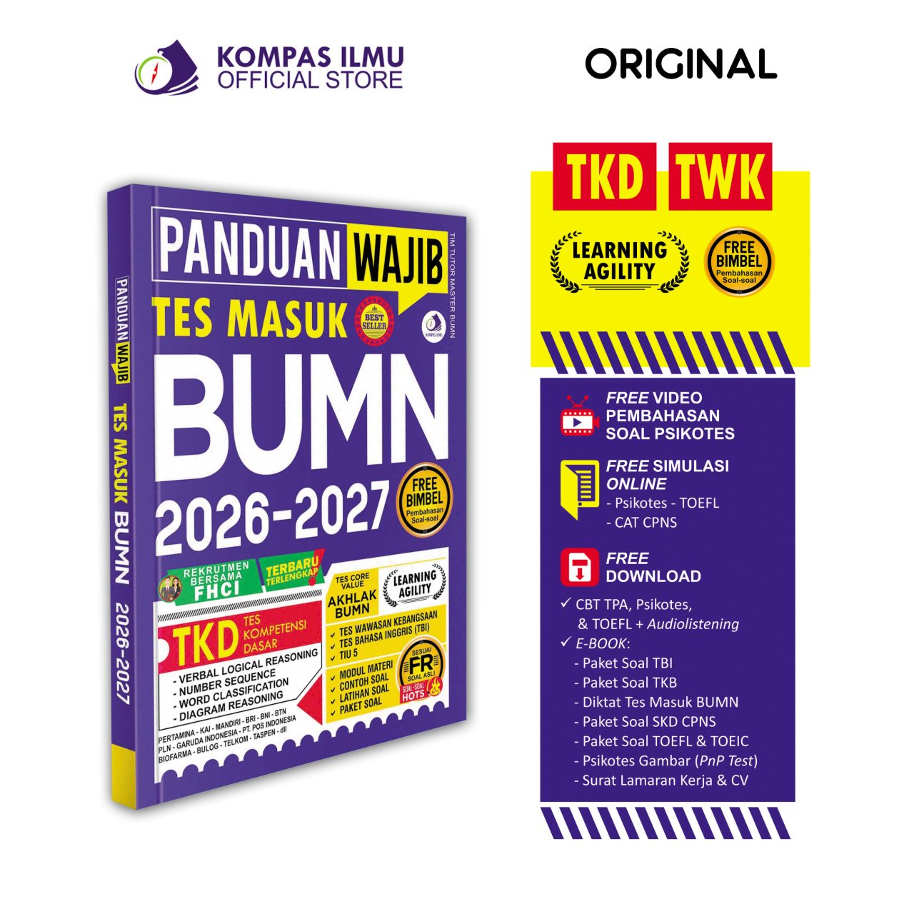 Best Seller Buku BUMN Buku Panduan Wajib Tes Masuk BUMN 2026 - 2027 Terupdate Full Pembahasan