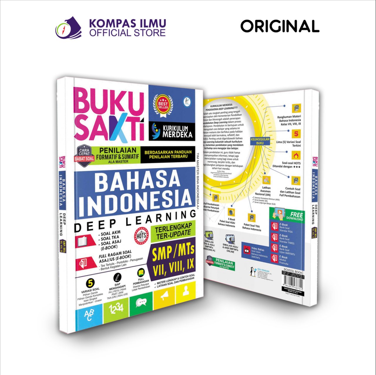 Buku Sakti Bahasa Indonesia SMP MTs Kelas 7 8 9 Kurikulum Merdeka Pendekatan Deep Learning