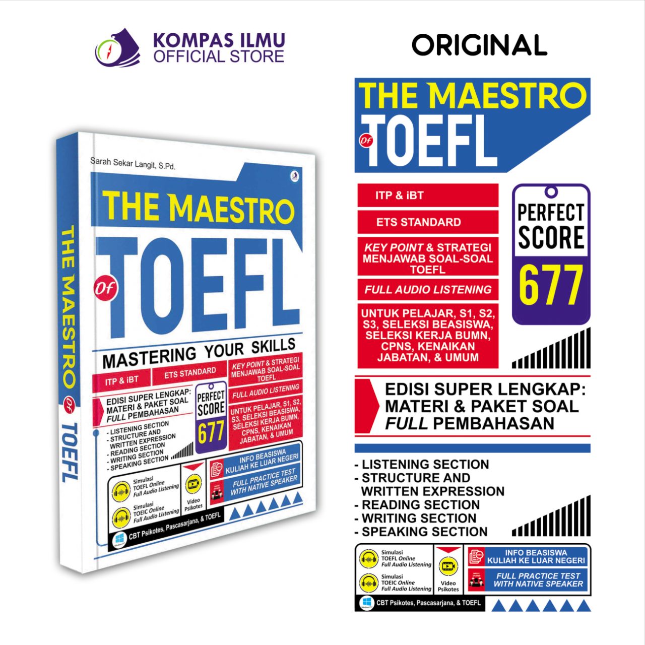 The Maestro of TOEFL ETS STANDARD Sesuai untuk Persiapan TOEFL ITP dan iBT Buku Tes TOEFL