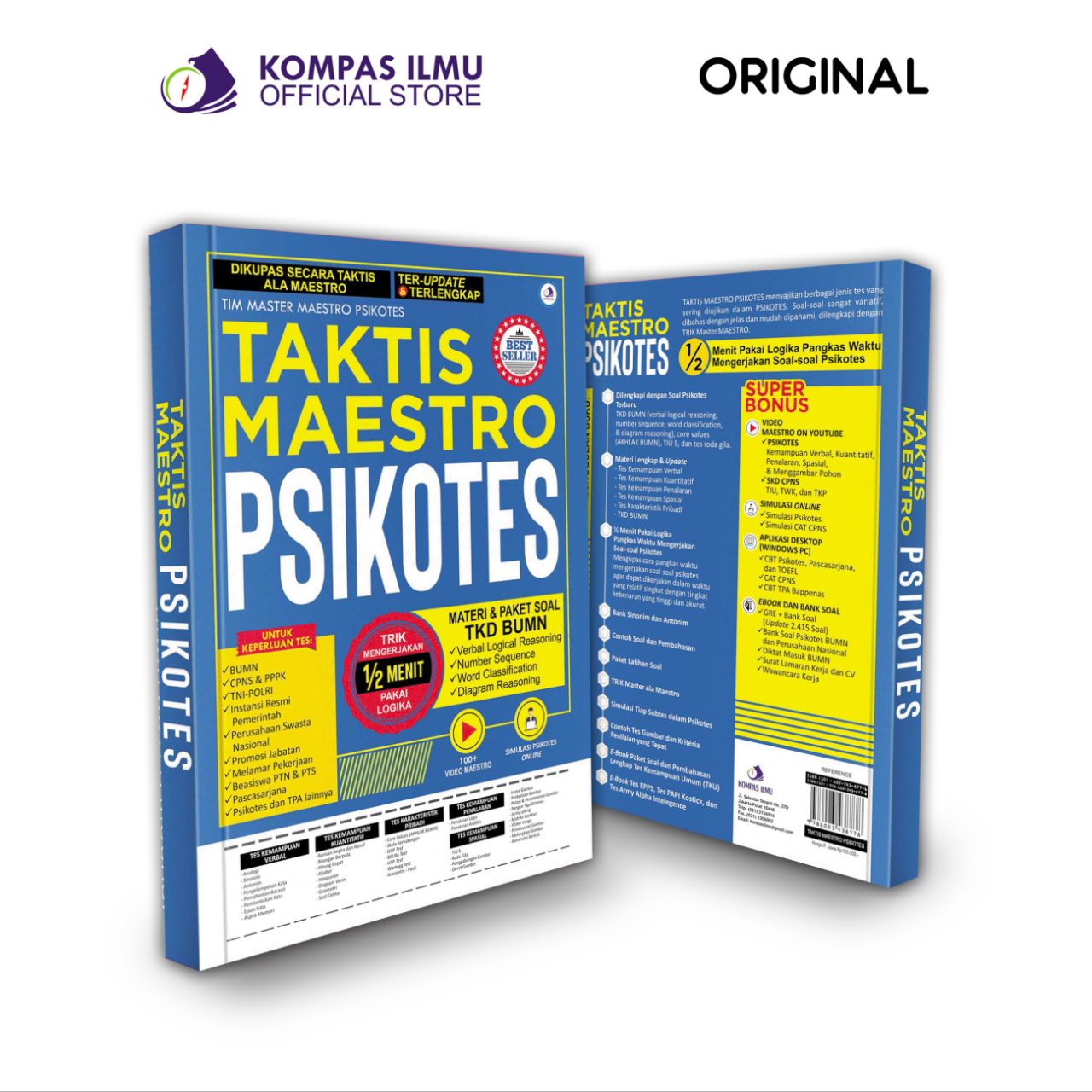 Buku Taktis Maestro Psikotes untuk SKB CPNS BUMN PPPK TNI POLRI Melamar Kerja Full Pembahasan [TMP1]