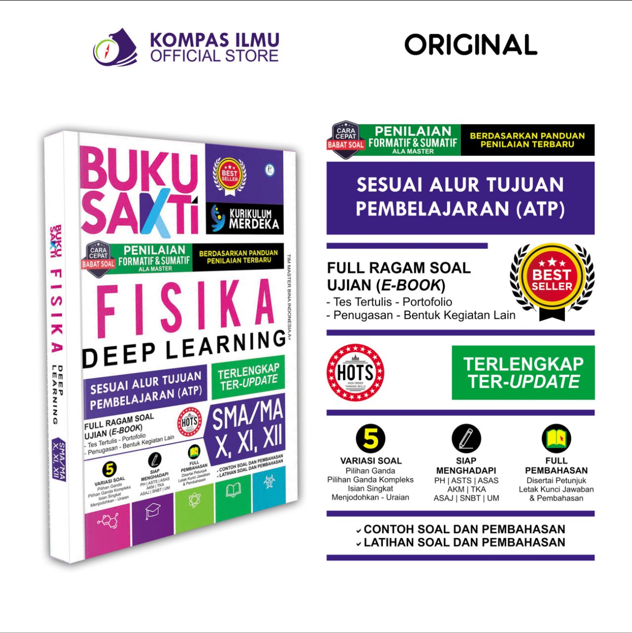 Buku Fisika SMA Buku Sakti Fisika SMA/MA Kelas X, XI, XII Kurikulum Merdeka Deep Learning