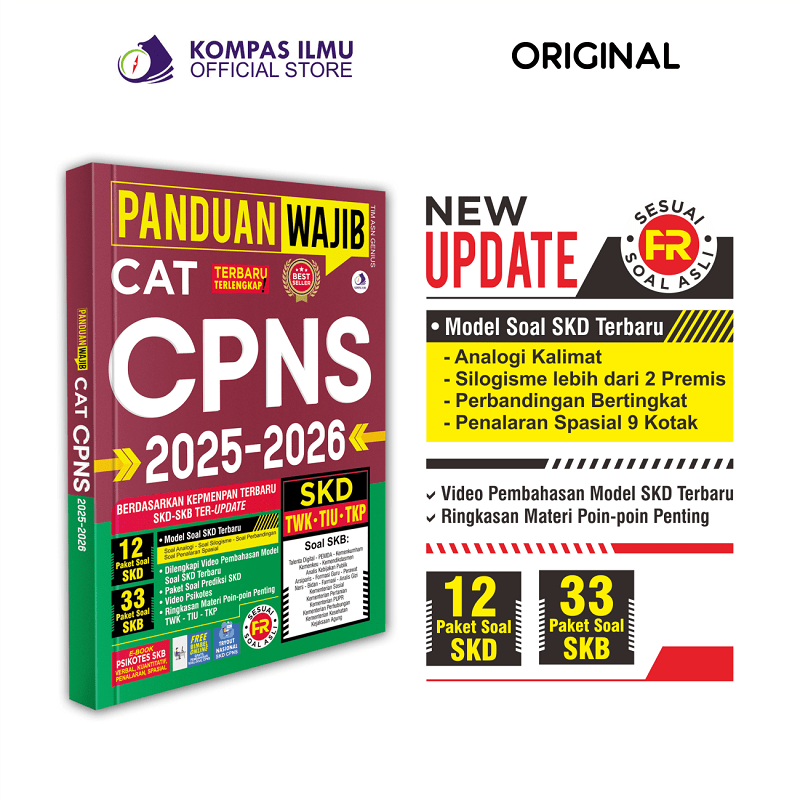 BEST SELLER Buku Soal CPNS 2025 - 2026 Terbaru Panduan Wajib CPNS 2025 -2026 Tes Masuk CPNS [PWC1]