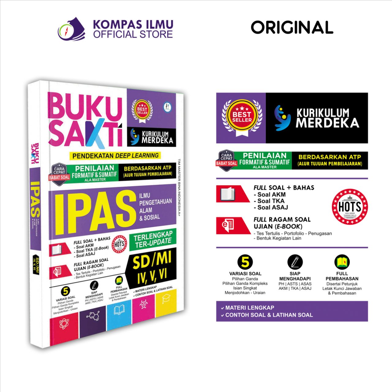 Buku IPAS Kelas 4 5 6 SD MI Bank Soal Sakti Pendekatan Deep Learning Kurikulum Merdeka