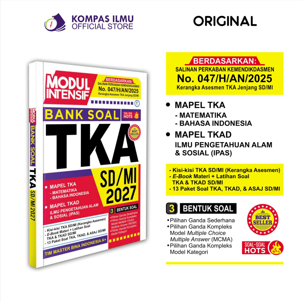 Buku TKA SD MI 2027 Modul Intensif Bank Soal TKA Tes Kemampuan Akademik SD MI 2027 US UN Kelas 6 [2]
