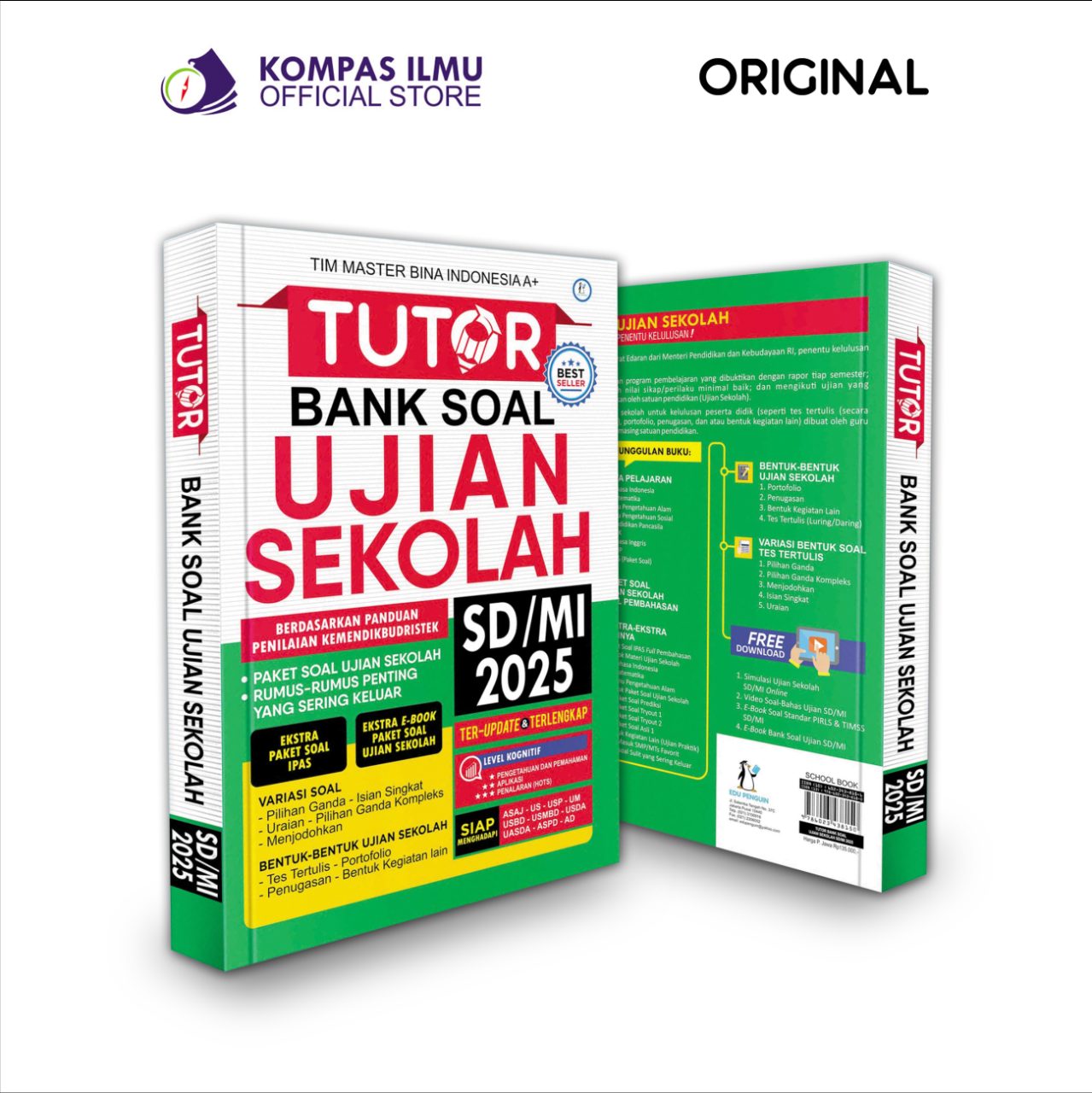 Buku Tutor Bank Soal Ujian Sekolah SD MI 2025 untuk Kelas 6 full Pembahasan