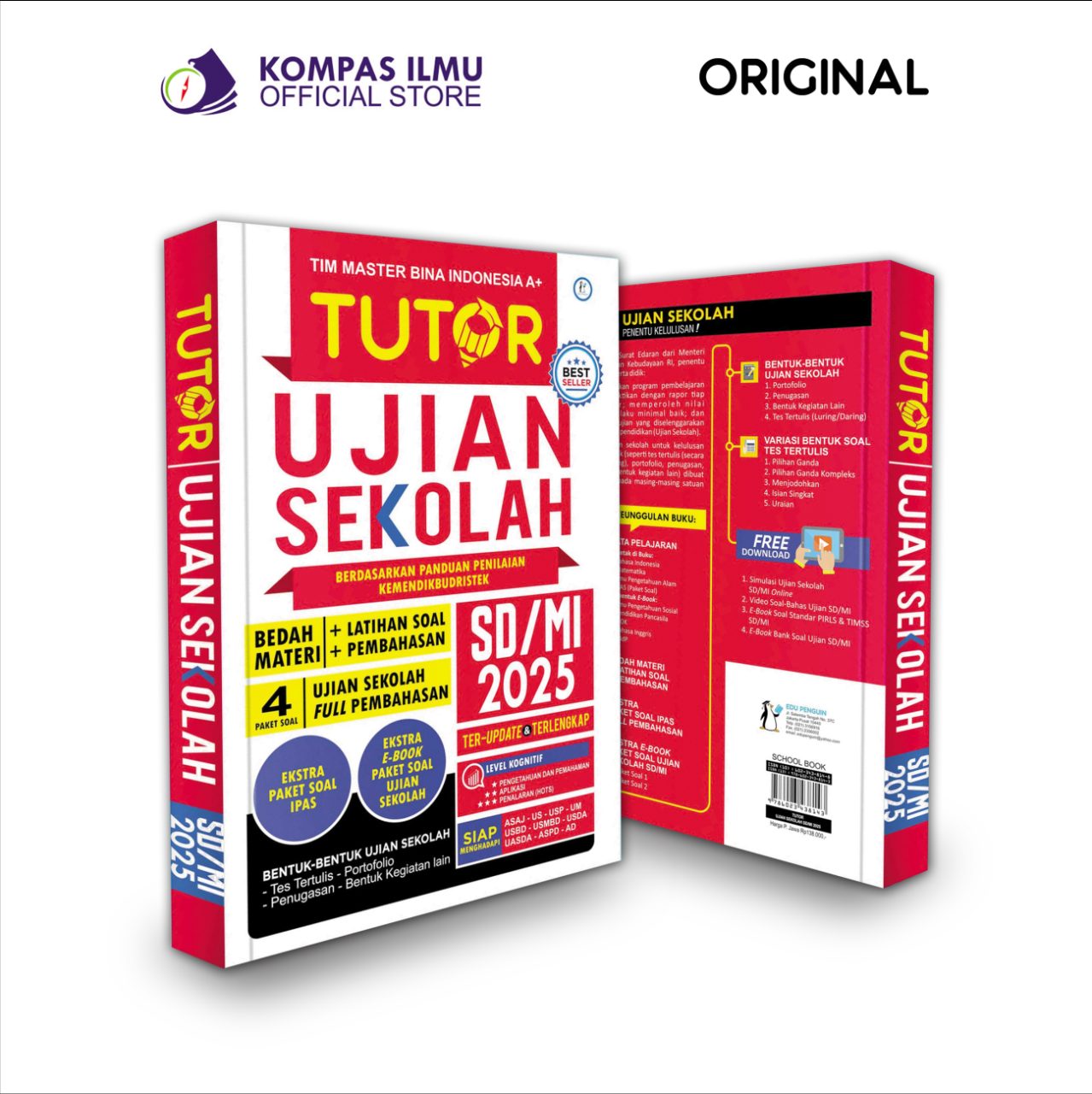 Buku Tutor Bank Soal Ujian Sekolah SD MI 2025 untuk Kelas 6 full Pembahasan